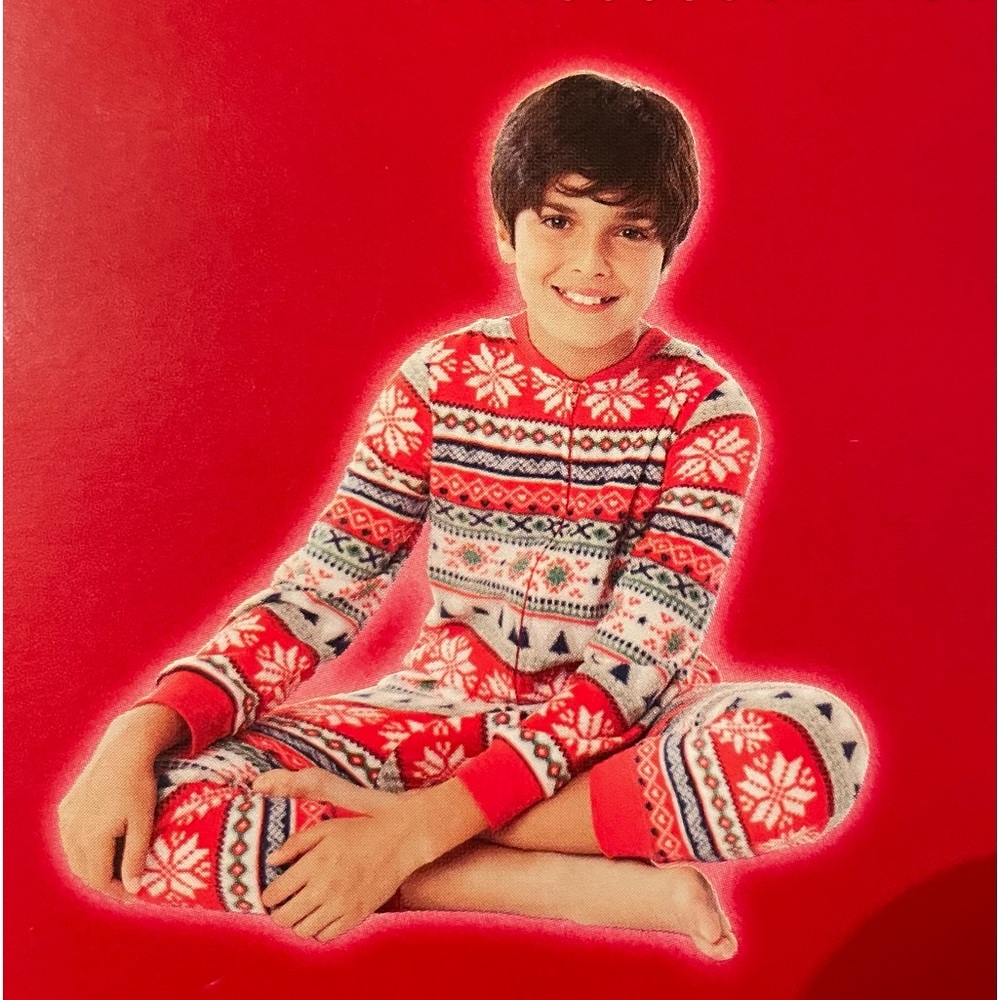 Holiday Time Child Unisex Footless Flannel Winter Holiday Sleeper Union Suit